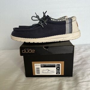 Hey Dude Men's Navy and Cream Loafers